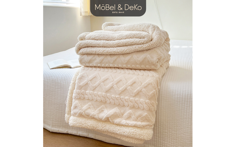 雪雕絨×羊羔絨多功能保暖毯｜【DeKo岱珂寢具家飾】