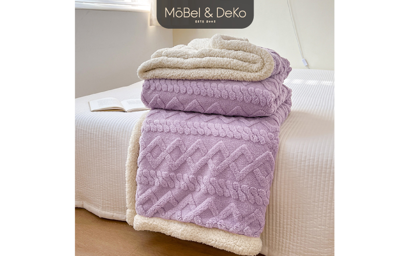 雪雕絨×羊羔絨多功能保暖毯｜【DeKo岱珂寢具家飾】