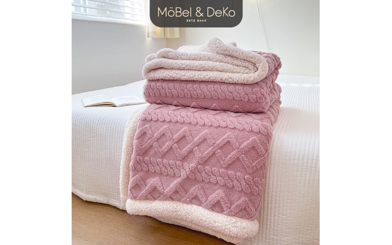 雪雕絨×羊羔絨多功能保暖毯｜【DeKo岱珂寢具家飾】