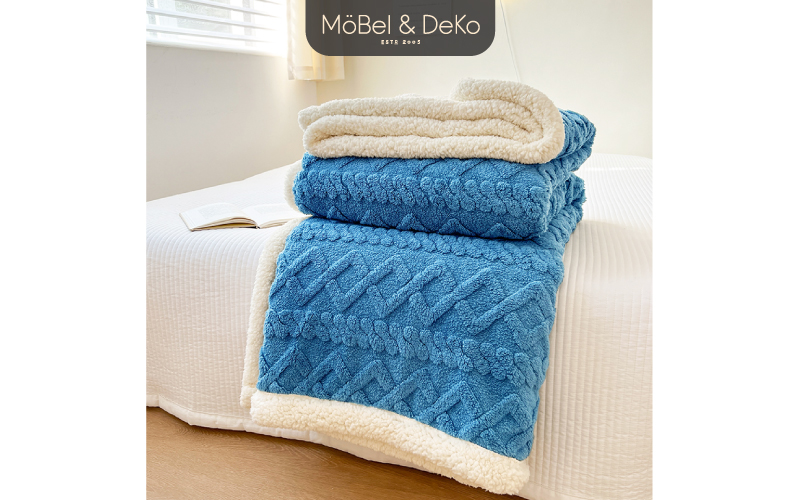 雪雕絨×羊羔絨多功能保暖毯｜【DeKo岱珂寢具家飾】