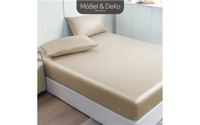 頂級60支100%奧地利純天絲 床包枕套組 素色經典系列《淺茶棕》｜【DeKo岱珂寢具家飾】
